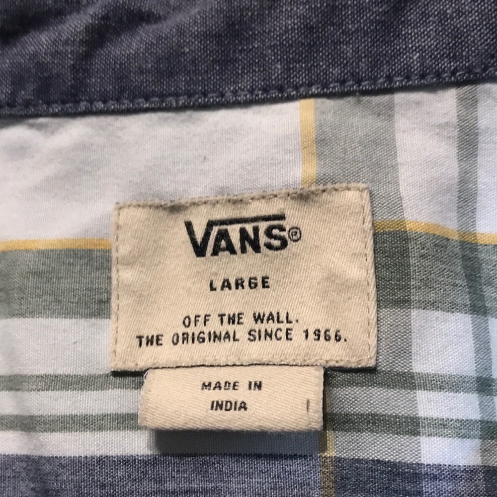 Vans off the wall men’s lg greygreen yellow plaid